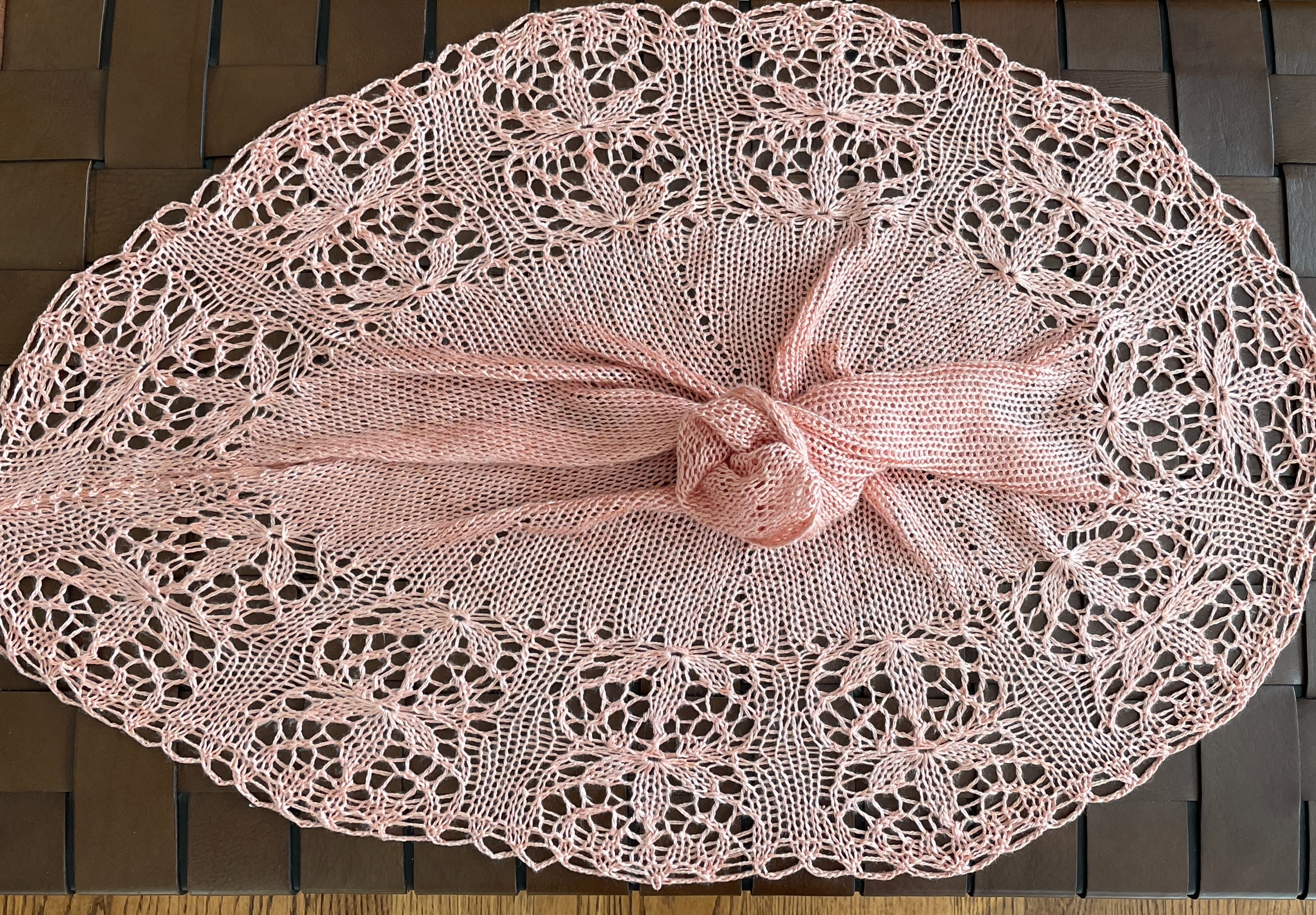 Lotus motive - mulberry silk - shawl